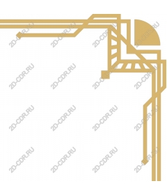  Elegant gold corner ornament