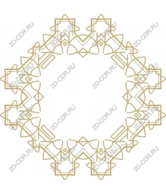Geometric Golden ornament