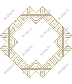  Elegant geometric Golden border