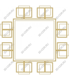 Square Golden frame
