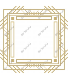 Gold geometric frame