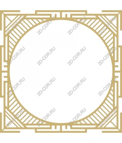  Elegant gold geometric frame