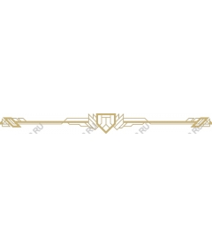 The border is in the style of art Deco