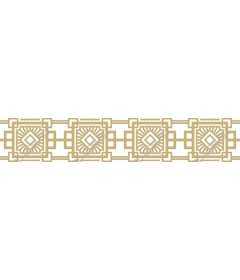 Golden geometric pattern in art Deco style
