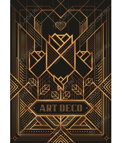  Elegant art Deco Golden rose