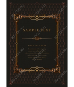  Elegant decorative frame in art Deco style