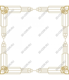  Elegant gold geometric border