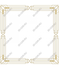  Elegant Golden border in the style of art Deco