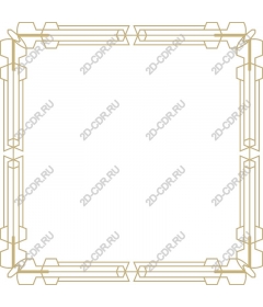  Elegant gold geometric frame
