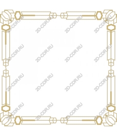  Elegant gold geometric frame