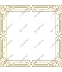 Golden frame in art Deco style