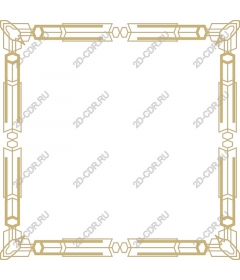  Elegant gold geometric border