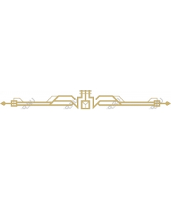 Golden frame in art Deco style