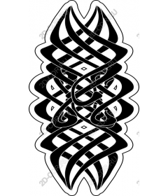 Intricate black-and-white pattern of the nodes