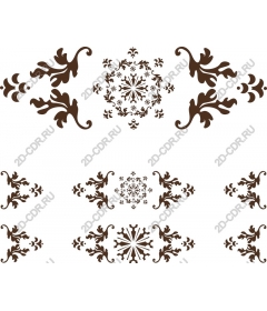  Elegant floral decorative set