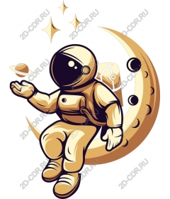  Celestial dreamer: astronaut on moon