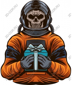  Gift in the form of a skull astronaut