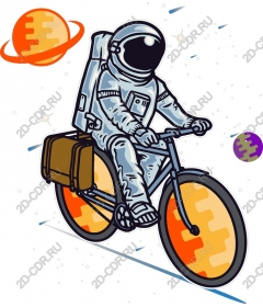 Space rider: the astronaut on the bike