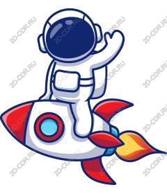 Astronaut-rocket