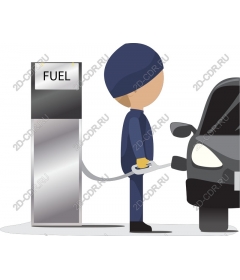 Refueling at the gas station
