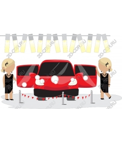 Glamorous red showcase sports cars