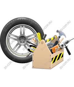  Automotive tool kit and tires