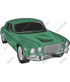 Vintage green car