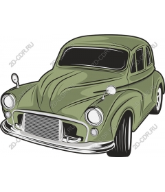 Vintage green car