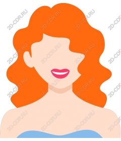  Bright red-haired woman