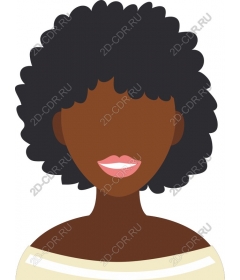 Woman with curly hair