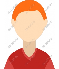  Bright minimalist character with orange hair