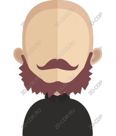 Stylized character beard