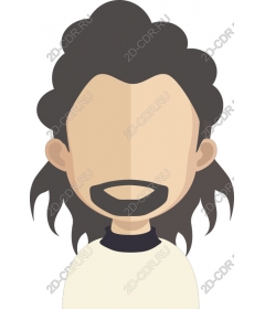  Fashionable male with long hair