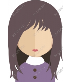  Long-haired stylized character