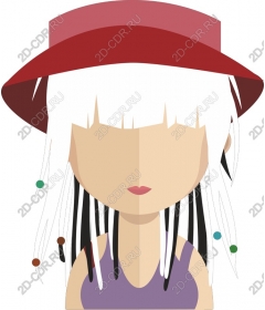  Elegant girl in a red hat