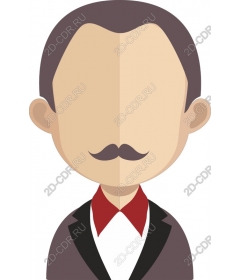  Elegant gentleman with a mustache