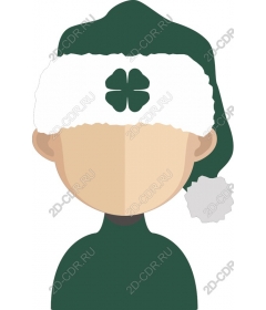  Festive green holiday character