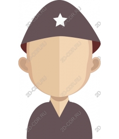  Стильный военный солдат