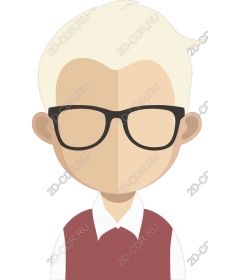  Fashionable character in glasses