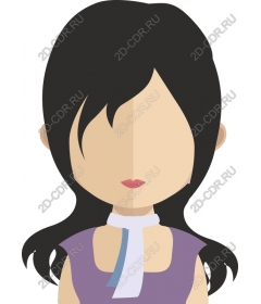 Stylish modern female avatar