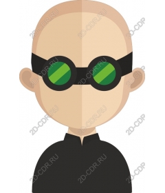  Bald character in green glasses