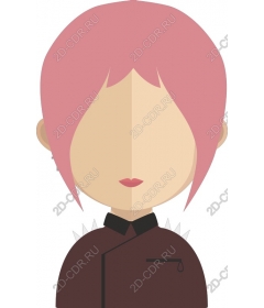  A stylish character with pink hair
