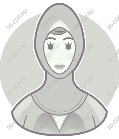  Elegant woman in a headscarf
