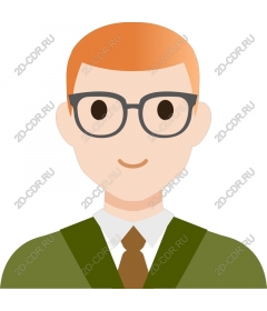  A stylish character with glasses