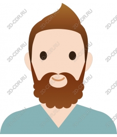  Modern bearded man