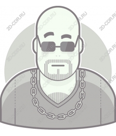 Stylish bald man