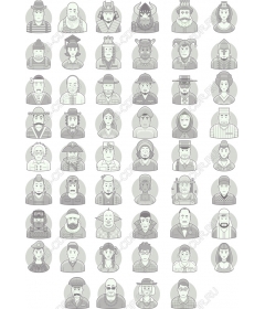Variety of characters