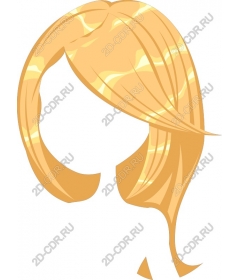  Blond wavy medium length hair