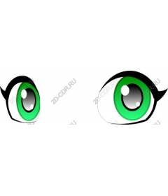 Expressive green eyes