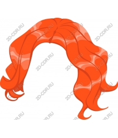  Bright orange curly hair